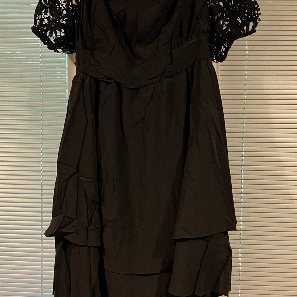 NWOT unbranded black lace sleeve mini dress. Size Large - Picture 3 of 7